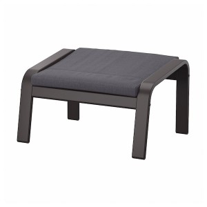 IKEA POÄNG ottoman Black / Brown / Skiftebo Dark Gray, Ikea Ireland | 0671DHKZN