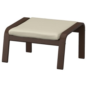 IKEA POÄNG ottoman Brown / Glose Off White, Ikea Ireland | 3461EPORI