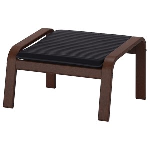 IKEA POÄNG ottoman Brown / Knisa Black, Ikea Ireland | 4507MESBV