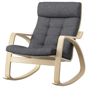 IKEA POÄNG rocking chair Birch Veneer / Gunnared Dark Gray, Ikea Ireland | 9640ASVNJ
