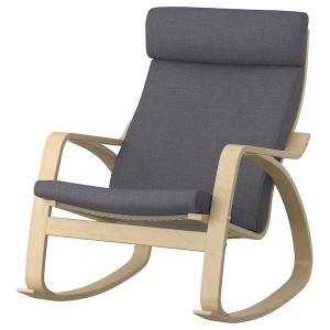 IKEA POÄNG rocking chair Birch Veneer / Skiftebo Dark Gray, Ikea Ireland | 7950CXDOE