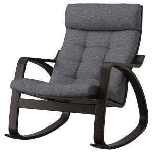 IKEA POÄNG rocking chair Black / Brown / Gunnared Dark Gray, Ikea Ireland | 8157ZDIWP