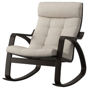 IKEA POÄNG rocking chair Black / Brown / Gunnared Beige, Ikea Ireland | 3082OMBFJ