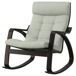 IKEA POÄNG rocking chair Black / Brown / Gunnared Light Green, Ikea Ireland | 3986TYPXU