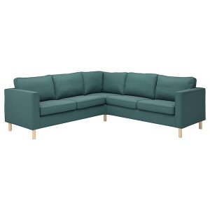 IKEA PÄRUP cover for sectional, 4-seat Kelinge Gray / Turquoise, Ikea Ireland | 4753UTSWJ