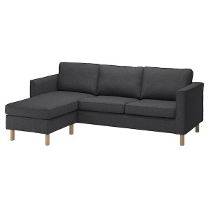 IKEA PÄRUP cover for sofa, with chaise Gunnared Dark Gray, Ikea Ireland | 4521JFZOC