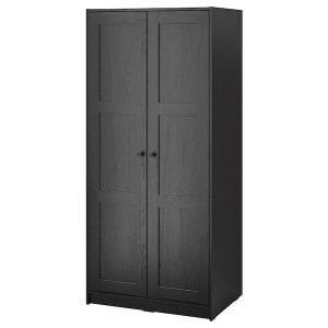 IKEA RAKKESTAD wardrobe with 2 doors, black-brown, 31 1/8x69 1/4 in, Ikea Ireland | 0154PVMGL