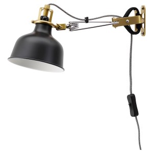 IKEA RANARP wall/clamp spotlight with LED bulb Black, Ikea Ireland | 8463ZTEXM