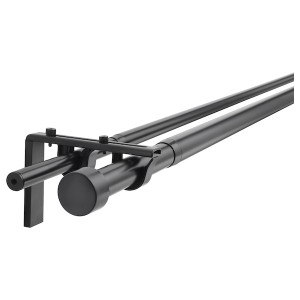 IKEA RÄCKA / HUGAD double curtain rod combination, 82 5/8-151 5/8 in Black, Ikea Ireland | 4289YFHXS