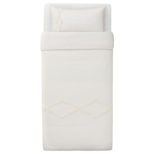 IKEA RÖDVIDE duvet cover and pillowcase(s), Twin White, Ikea Ireland | 2185CXZNH