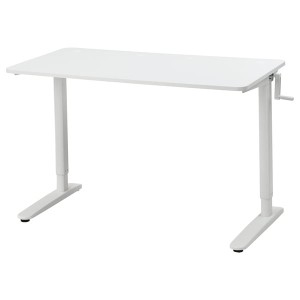 IKEA RELATERA desk sit/stand, white, 46 1/8x23 5/8 in, Ikea Ireland | 2594EJISA