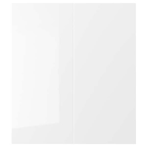 IKEA RINGHULT 2-p door/corner base cabinet set, high gloss white, 13x30 in, Ikea Ireland | 2174FONXD