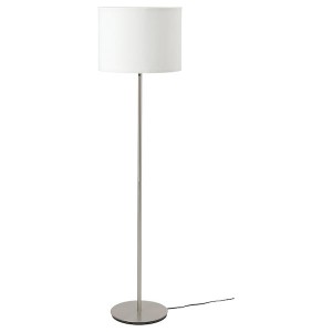 IKEA RINGSTA / SKAFTET floor lamp, white/nickel plated, Ikea Ireland | 2845CAPHT