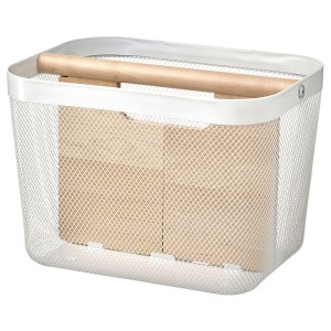 IKEA RISATORP basket with compartments, white, 13x9 ½x9 in, Ikea Ireland | 1735NPECV