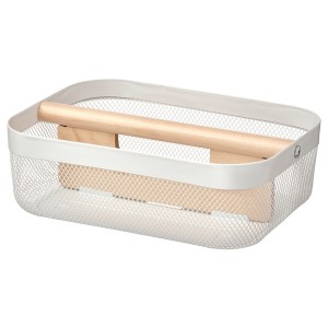 IKEA RISATORP basket with compartments, white, 13x9 ½x4 ¼ in, Ikea Ireland | 4361AYGQU