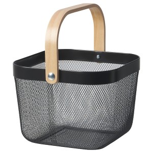 IKEA RISATORP wire basket, 9 ¾x10 ¼x7 in Dark Gray, Ikea Ireland | 8710AZGYX