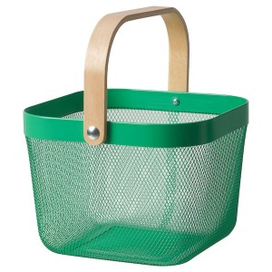 IKEA RISATORP wire basket, 9 ¾x10 ¼x7 in Dark Green, Ikea Ireland | 3857CJAQO