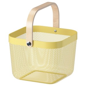 IKEA RISATORP wire basket, 9 ¾x10 ¼x7 in Light Yellow, Ikea Ireland | 8953SCJNA