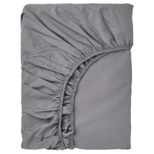 IKEA RÖNNVECKMAL fitted sheet, Queen Gray, Ikea Ireland | 0879LTRIY