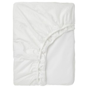 IKEA RÖNNVECKMAL fitted sheet, Twin White, Ikea Ireland | 7103HIOGN