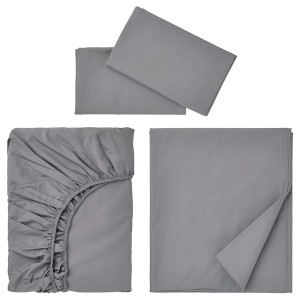 IKEA RÖNNVECKMAL sheet set, Queen Gray, Ikea Ireland | 4925CHPYD
