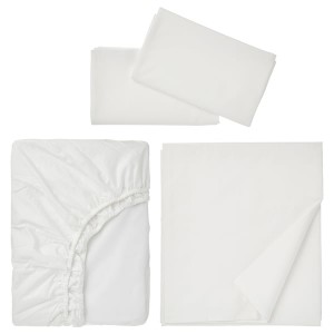 IKEA RÖNNVECKMAL sheet set, Queen White, Ikea Ireland | 8410LHVJX