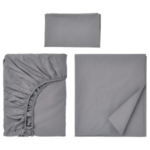 IKEA RÖNNVECKMAL sheet set, Twin Gray, Ikea Ireland | 1708ABHFK