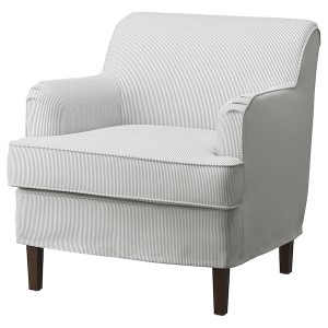 IKEA ROCKSJÖN cover for armchair Klovsta Gray / White, Ikea Ireland | 8617YUOMS