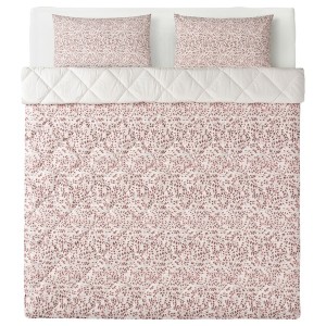 IKEA ROSENIBERIS comforter and pillowcase(s), Full/Queen Pink Floral Pattern, Ikea Ireland | 9254LUMFC