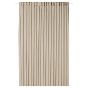 IKEA ROSENROBINIA sheer curtain, 1 piece, 118x98 in Beige, Ikea Ireland | 4160BODQM
