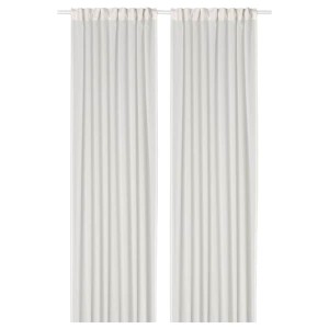IKEA ROSENROBINIA sheer curtains, 1 pair, 57x98 in White, Ikea Ireland | 2485MCWFH