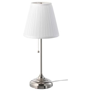 IKEA ÅRSTID table lamp Nickel Plated / White, Ikea Ireland | 7598PFISC