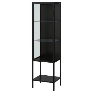 IKEA RUDSTA glass-door cabinet, 16 1/2x14 5/8x61 in Anthracite, Ikea Ireland | 1704HIYDV