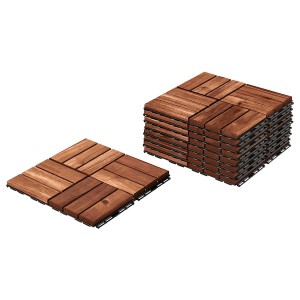 IKEA RUNNEN decking, outdoor, 9 sq feet Brown Stained, Ikea Ireland | 4092GMRNS