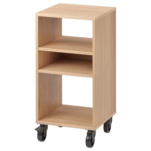 IKEA RÅVAROR shelf unit on casters, oak veneer, 13 3/8x27 1/8 in, Ikea Ireland | 1958YQCRH