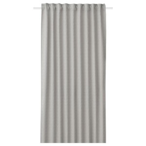 IKEA RYSSBRÄKEN room darkening curtain, 1 piece, light gray, 55x98 in, Ikea Ireland | 3140LYAFB