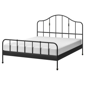 IKEA SAGSTUA bed frame, King Black, Ikea Ireland | 7645AQGSV