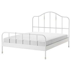 IKEA SAGSTUA bed frame, Queen White / Luröy, Ikea Ireland | 0432AFKZT