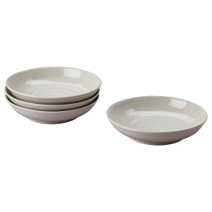 IKEA SANDSKÄDDA deep plate/bowl, light grey-beige, 8 ½ in, 4 pack, Ikea Ireland | 9654AFITR