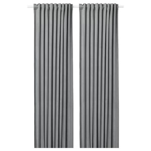 IKEA SANDSVINGEL curtains, 1 pair, gray, 53x98 in, Ikea Ireland | 5027ADXLZ