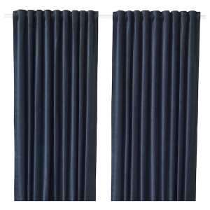 IKEA SANELA room darkening curtains, 1 pair, 55x98 in Dark Blue, Ikea Ireland | 3295RCAKG