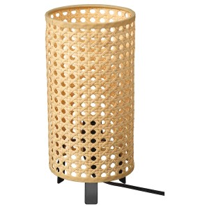 IKEA SAXHYTTAN table lamp with LED bulb, beige/black, 10 in, Ikea Ireland | 6273HNFXC
