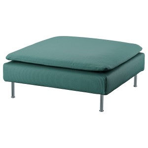 IKEA SÖDERHAMN Cover for ottoman Kelinge Gray / Turquoise, Ikea Ireland | 0351NBZQV