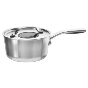 IKEA SENSUELL saucepan with lid, stainless steel/gray, 2.5 qt, Ikea Ireland | 7624MTHJA