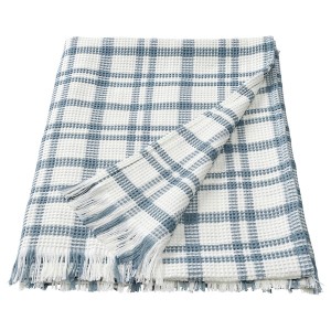 IKEA SIKELVINGE throw, 51x67 in White Blue / Check, Ikea Ireland | 2461KLWMQ