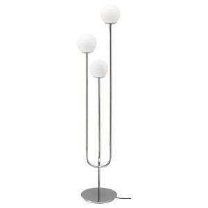 IKEA SIMRISHAMN floor lamp, chrome plated/opal glass, Ikea Ireland | 6524BTOAE