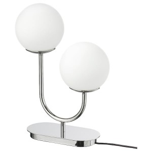 IKEA SIMRISHAMN table lamp, chrome plated/opal glass, 17 in, Ikea Ireland | 6253FLRAN