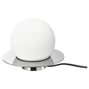 IKEA SIMRISHAMN table/wall lamp, chrome plated/opal glass, 6 in, Ikea Ireland | 4805WAROL
