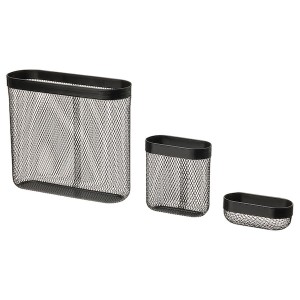 IKEA SKÅDIS storage basket, set of 3 Black, Ikea Ireland | 1406XHYQR