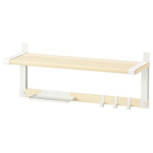 IKEA SKOMAKARE wall shelf, white/aspen, 25 5/8x10 1/4 in, Ikea Ireland | 6984SDEJG